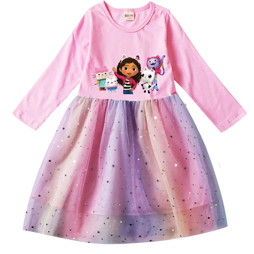 Gabbys Dolhouse Dress Kids Gaby Chat Clothes Baby Girls Long Sleeve