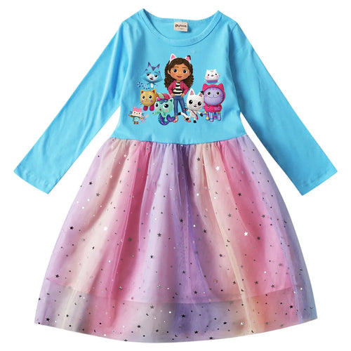 Gabbys Dolhouse Dress Kids Gaby Chat Clothes Baby Girls Long Sleeve