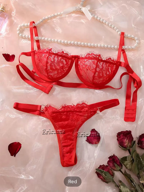 Sexy Lingerie Woman Lace Transparent Underwear Fairy Embroidery Brief