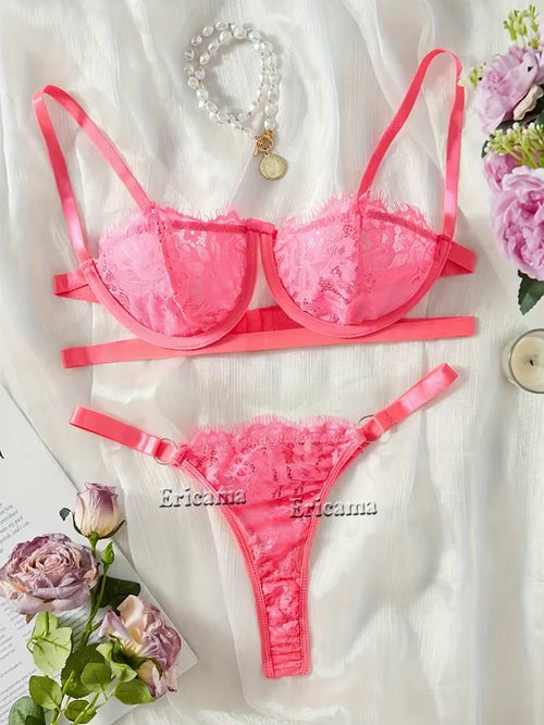 Sexy Lingerie Woman Lace Transparent Underwear Fairy Embroidery Brief