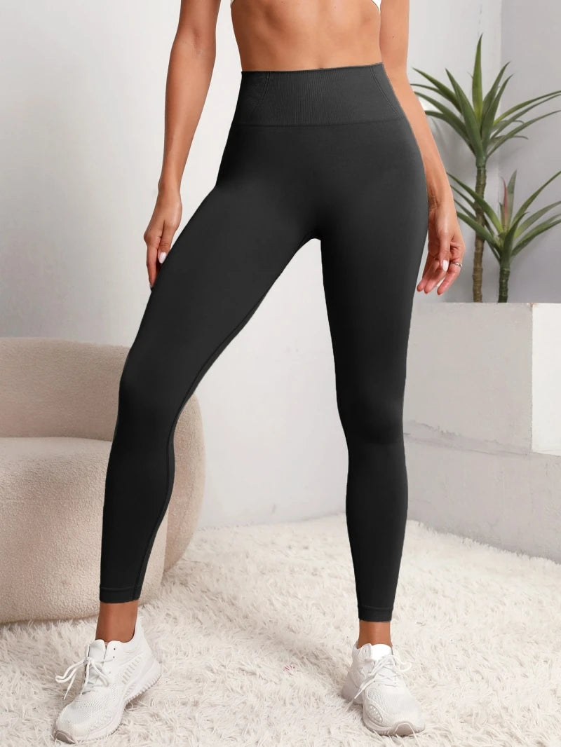 leggings sem costura quadril e levantamento feminino cintura alta.