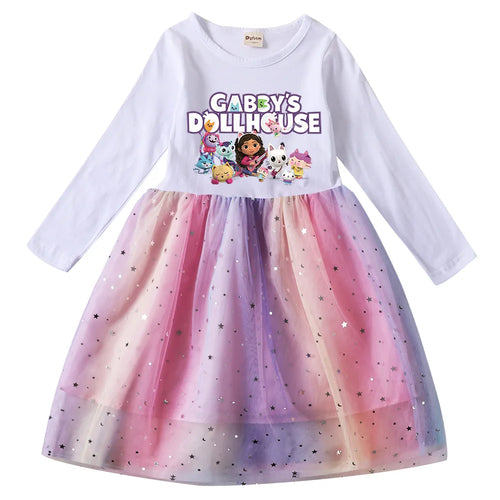 Gabbys Dolhouse Dress Kids Gaby Chat Clothes Baby Girls Long Sleeve