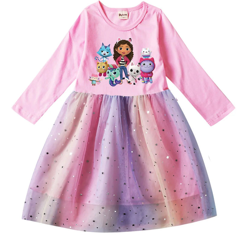 Gabbys Dolhouse Dress Kids Gaby Chat Clothes Baby Girls Long Sleeve