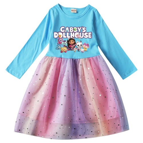 Gabbys Dolhouse Dress Kids Gaby Chat Clothes Baby Girls Long Sleeve